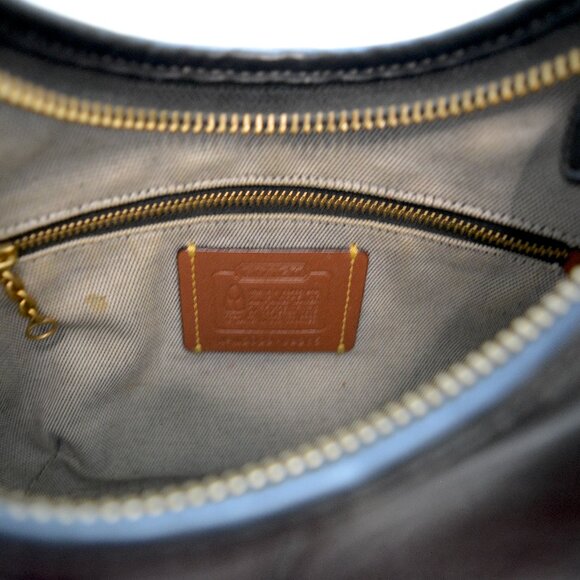 COACH Ergo 33 Leather Shoulder Bag Vintage Style Black - Picture 5 of 7